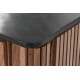 Mueble Tv Oisin madera y mármol negro 145X45X60