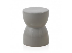 Mesita taburete auxiliar Kavus cerámica gris