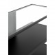 Consola Dezful metal negro y cristal con 2 estantes