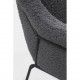 Sillón Bojnord tapizado borreguito gris
