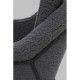 Sillón Bojnord tapizado borreguito gris
