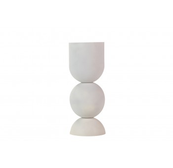 Pedestal Metal Blanco 31x31x62 Cm