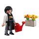 Figura Playmobil pequeña jardinero con maceta