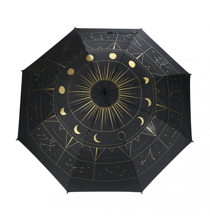 Paraguas adulto Astros negro y dorado Astronomía