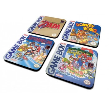 Set 4 Posavasos en caja Game Boy Nintendo retro