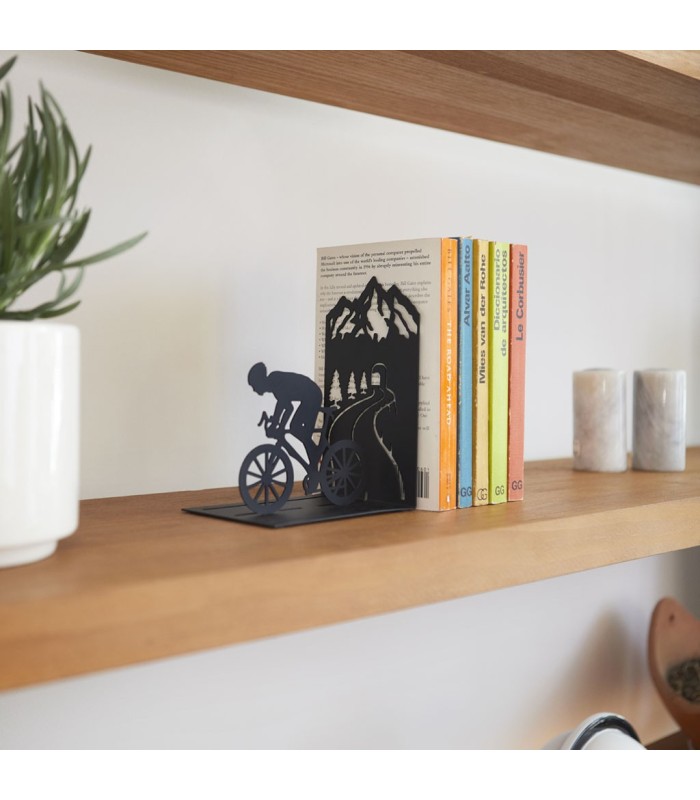 Sujetalibros Ciclista metal negro