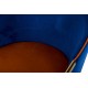 Silla Giratoria Velvet Naranja Azul 55x58x77 Cm