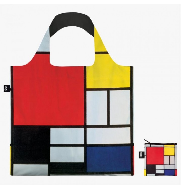 Bolsa de la compra plegable Mondrian Composition Loqi