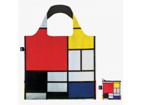 Bolsa de la compra plegable Mondrian Composition Loqi
