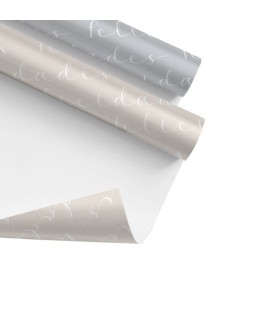 Papel de regalo en rollo Felicidades surtido