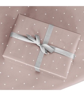 Papel de regalo en rollo Dots rosa pastel