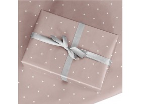 Papel de regalo en rollo Dots rosa pastel