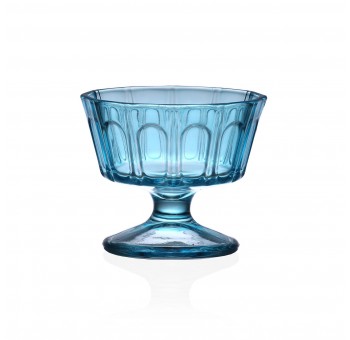 Copa helado azul cristal