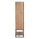 Armario Ticha 2 cajones y 2 puertas acero y madera de sheesham 90X190