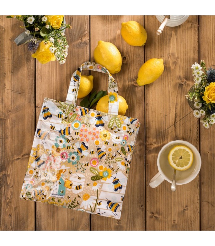 Bolsa plastificada pequeña estilo Harrods Abejas