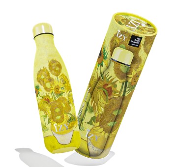 Botella doble pared térmica acero Van Gogh Girasoles