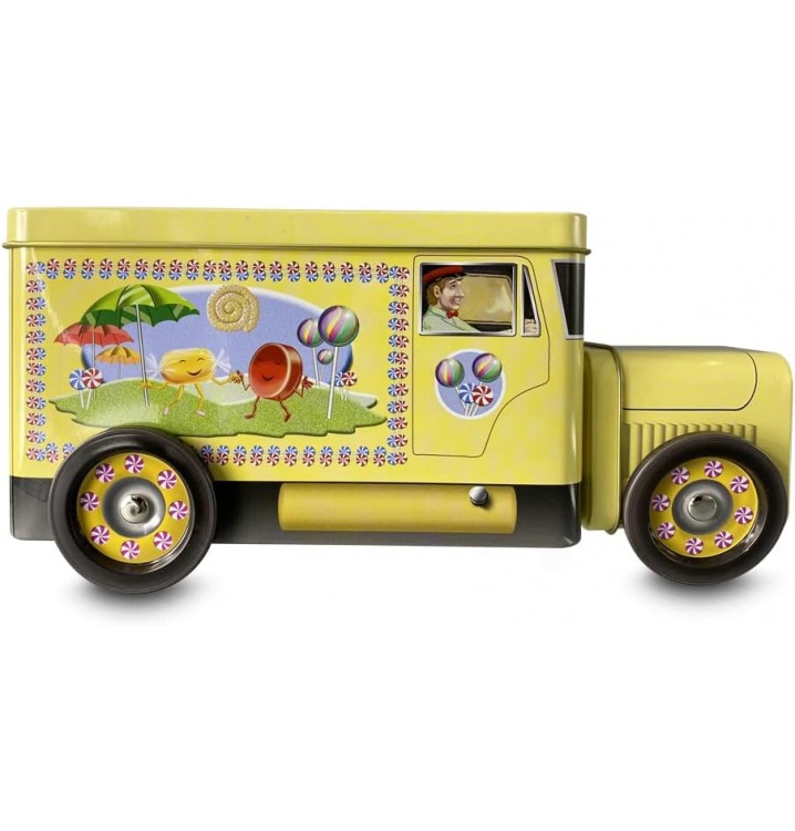 Caja lata Camion vintage Sweet amarillo