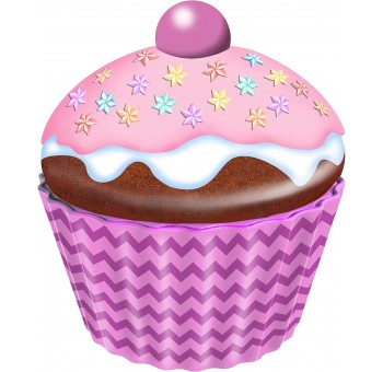 Caja lata pastel Cupcake rosa