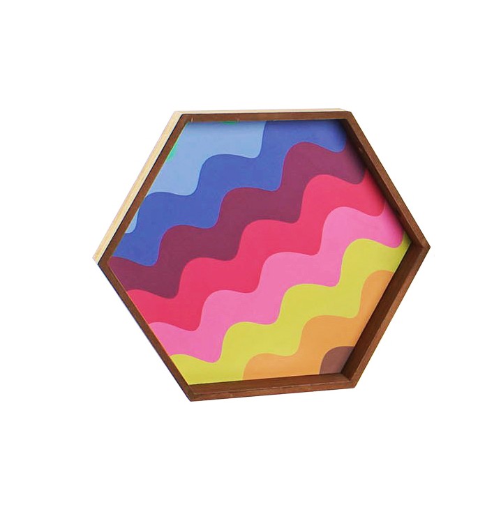 Bandeja hexagonal colores surtida