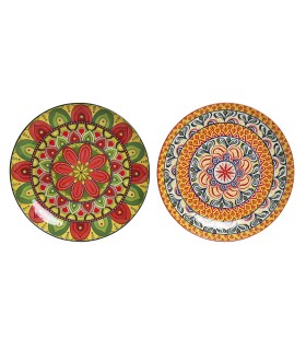 Plato grande gres multicolor D26 surtido