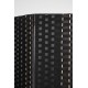 Biombo 3 paneles Papelet madera de álamo y paja negro 135X180