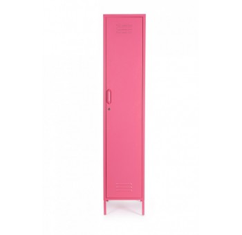 Armario 1 puerta Barka acero rosa 46X185