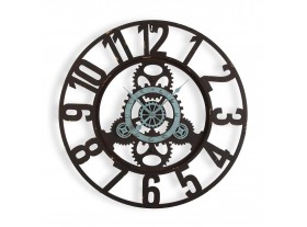 Reloj pared redondo Ouezzane metal marrón D60