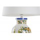 Lámpara de mesa cerámica dibujo multicolor 34x34x67