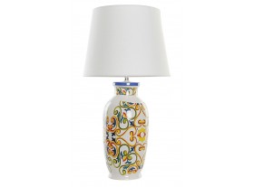 Lámpara de mesa cerámica dibujo multicolor 34x34x67