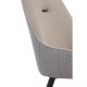 Juego 4 sillas Kandar bicolor gris y beige patas metal negras