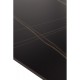 Mesa comedor cerámica 140x80 negra pata metal negras