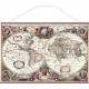 Cuadro lienzo con cuerda Mapa Mundi antiguo