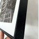 Cuadro lienzo enmarcado negro Gran Vía Madrid blanco y negro 70x50