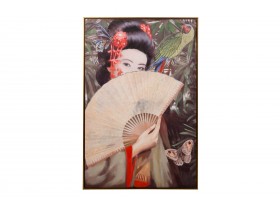 Cuadro Geisha Almedro 80 p.mano C/marco 80x5x120cm
