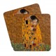 Set 6 posavasos El Beso Gustav Klimt en caja