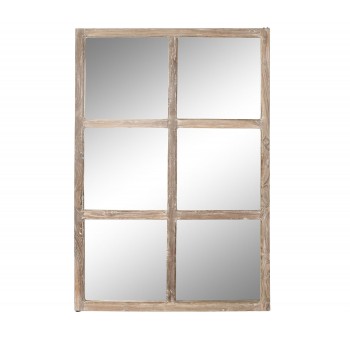 Espejo pared ventana madera reciclada natural 80x4x120