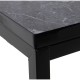 Mesa auxiliar Dentill set 2 madera acabado mármol negro metal