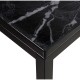 Mesa auxiliar Dentill set 2 madera acabado mármol negro metal