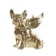 Figura decoración Bulldog con las dorado recostado
