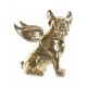 Figura decoración Bulldog con las dorado