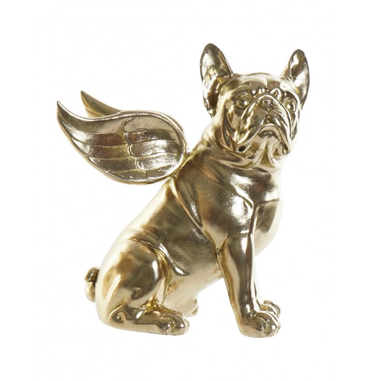 Figura decoración Bulldog con las dorado