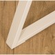 Mesa comedor Sandel metal blanco madera natural redonda