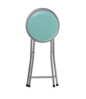 Taburete Ikela metal plegable verde pvc acolchado cierre de seguridad