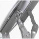 Taburete Ikela metal plegable gris pvc acolchado cierre de seguridad