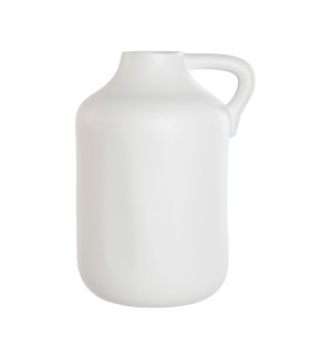 Jarrón cerámica artesanal blanco 36x31x50