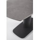 Mesa comedor extensible Stohl acero y porcelánico negro 140/200X80