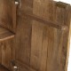 Armario alto Pyram madera mango barniz oscuro 4 puertas patas metal