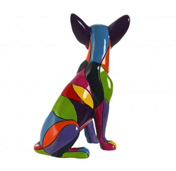 Figura decoración Perro Chihuahua multicolor