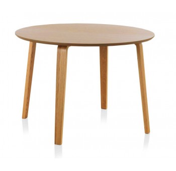 Mesa redonda comedor madera roble Finland modelo 3