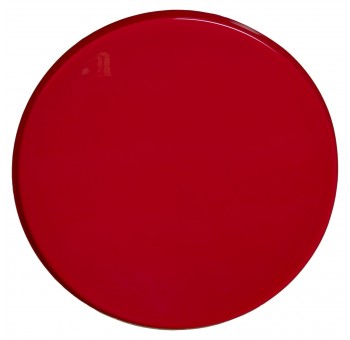 Mesita auxiliar Xenox metal esmaltado rojo redonda